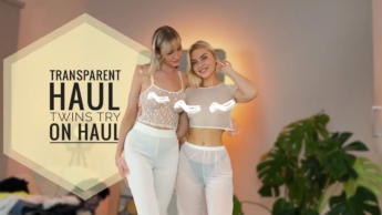 Zwillinge völlig transparent probieren Kleidung an | mit Lia Engel und Mia Klein